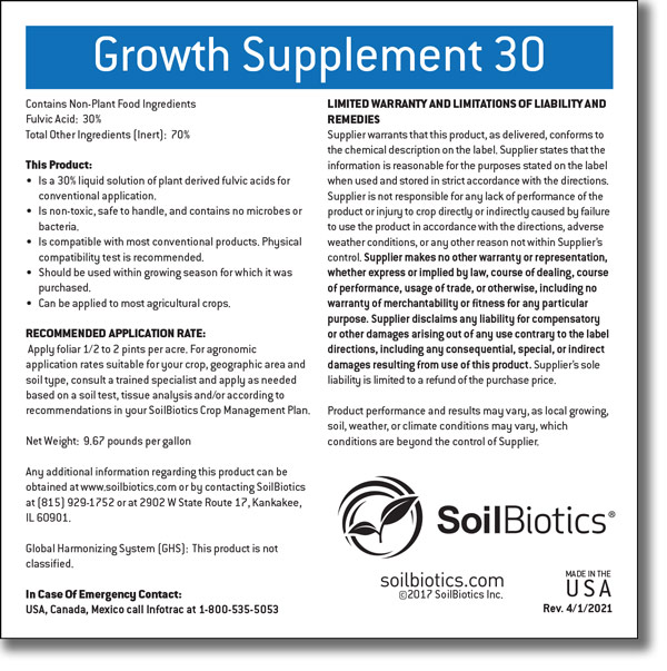 Growth Supplement 30