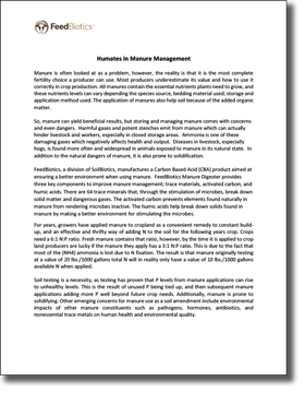Humates Manure Management