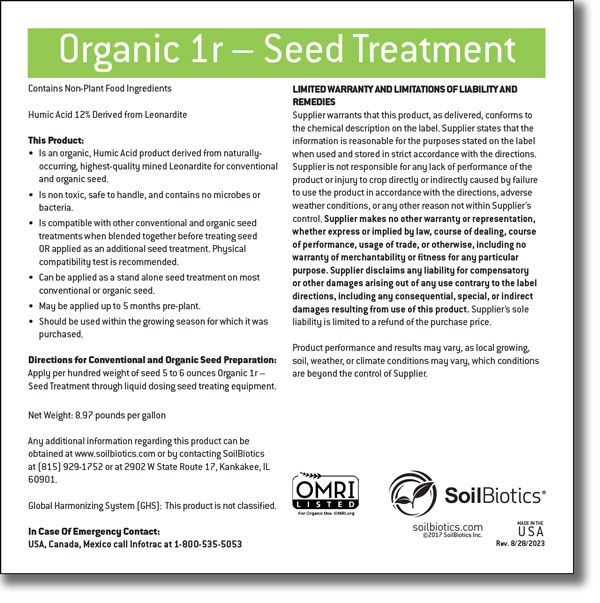 Organic 1R Seed Treatment